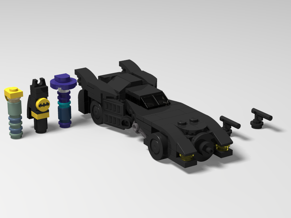 Lego 1989 Batmobile (V2), Custom Joker Hat