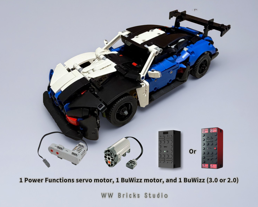 Lego [RC] LEGO Technic 42226 BMW M4 GT3 EVO Race Car with 1 BuWizz motor and 1 Servo motor
