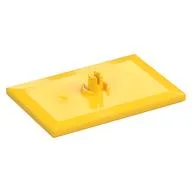 Tile Special 6 x 4 with Beveled Edges and 5mm Pin (Train Bogie Plate) / Yellow