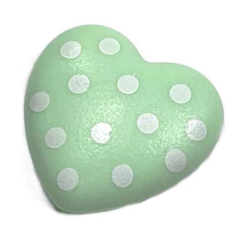 Lego Clikits Icon, Heart 2 x 2 Large with Pin, White Spots Print