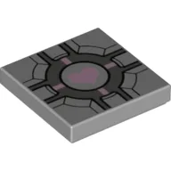 Tile 2 x 2 with Companion Cube Pink Heart Print
