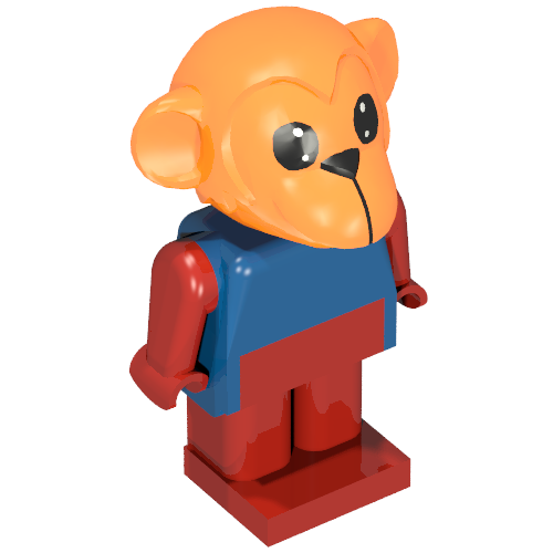 Lego Fabuland Figure Monkey 7 / Blue
