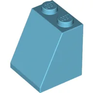 Brick Sloped 65° 2 x 2 x 2 with Bottom Tube / Medium Azure