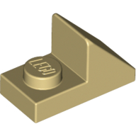 Lego Brick Sloped 45° 2 x 1 with 2/3 Cutout [New Version] / Tan