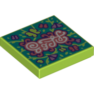 Lego Tile 2 x 2 with Butterflies print