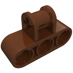 Technic Axle and Pin Connector Perpendicular Triple / Reddish Brown