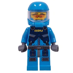 ADU Soldier, Orange Sunglasses, Dark Bluish Gray Hips