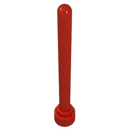 Antenna 1 x 4 with Rounded Top / Red