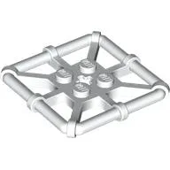Plate Special 2 x 2 with Bar Frame Square / White