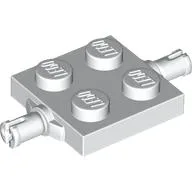 Plate Special 2 x 2 with Wheel Holders / White