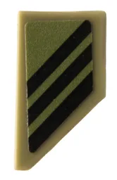 Tile, Modified 1 x 2 Wedge Left with 3 Black Diagonal Stripes Pattern (Sticker) - Set 76923