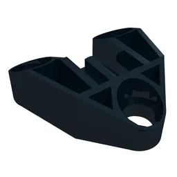 Technic Connector Block 3 x 3 Triangular with Axle, and Pin Hole / Black