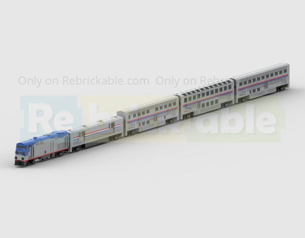 Lego Am Trak Southwest Chief Train Pack - 4 Studs Wide