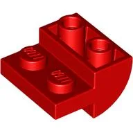 Brick Curved Inverted 2 x 2 with 1 x 2 Cutouts / Red