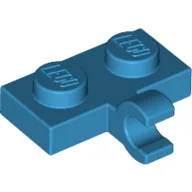 Plate Special 1 x 2 with Clip Horizontal on Side / Dark Azure
