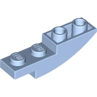 Brick Curved Inverted 4 x 1 / Bright Light Blue