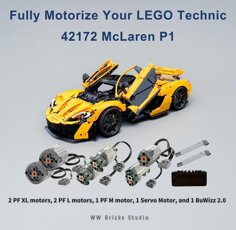 Lego [Full RC] LEGO Technic 42172 McLaren P1 with 2 technic actuators