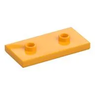 Plate Special 2 x 4 with Groove and Two Center Studs (Jumper) / Bright Light Orange