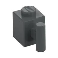 Brick Special 1 x 1 with Handle / Dark Bluish Gray