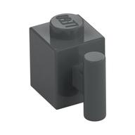 Lego Brick Special 1 x 1 with Handle / Dark Bluish Gray