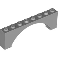 Brick Arch 1 x 8 x 2 Raised / Light Bluish Gray