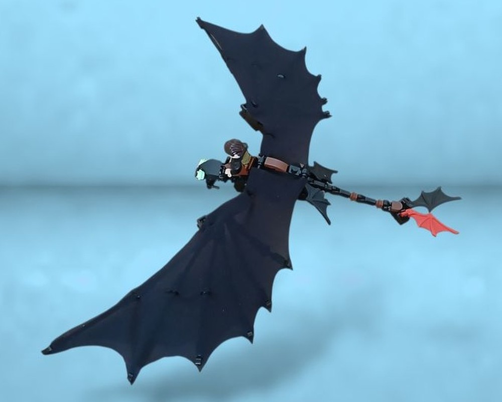 Lego HTTYD minifigure scale posable toothless