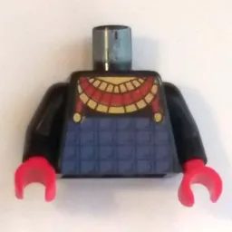 Torso Pharaoh Breastplate Print (Hotep), Black Arms, Red Hands / Black
