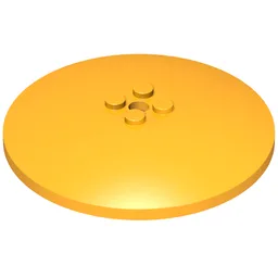 Dish 8 x 8 Inverted [Radar], Solid Studs, Rounded Anti-stud Underside / Bright Light Orange