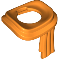 Lego Minifig Neckwear Long Scarf Wrapped Around Neck / Orange
