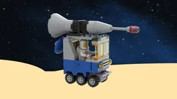 Classic Space Reimagined: Box Rover Rocket Car (4-stud wide)