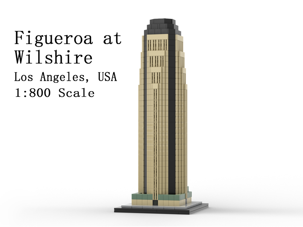 Lego Figueroa at Wilshire (Sanwa Bank Plaza) 1:800 Scale