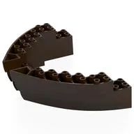 Boat Hull Section, Brick 16 x 10 x 3 / Dark Brown