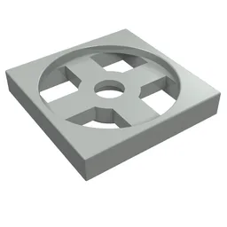 Turntable 2 x 2 Plate, Base / Light Gray