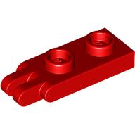 Lego Hinge Plate 1 x 2 with 2 Fingers and Hollow Studs / Red