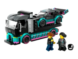 Race Car and Car Carrier Truck