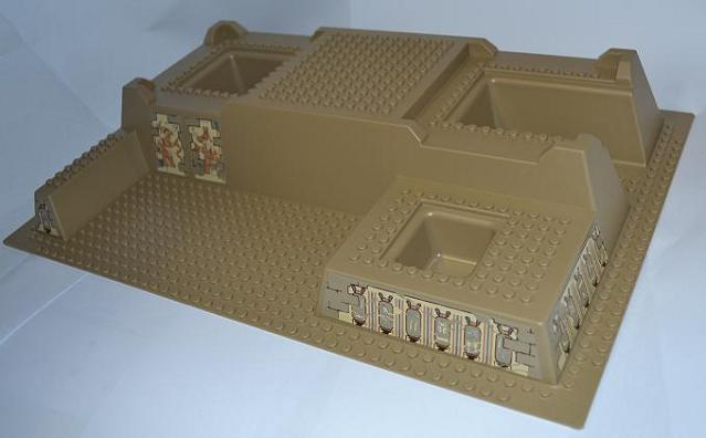 Lego Baseplate, Raised 32 x 48 x 6 with Level Front with Hieroglyphs, Horus and Anubis Pattern (Stickers) - Set 7327