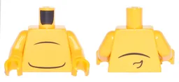 Torso with Black Body Lines and Small Tail Pattern / Bright Light Orange Arms / Bright Light Orange Hands