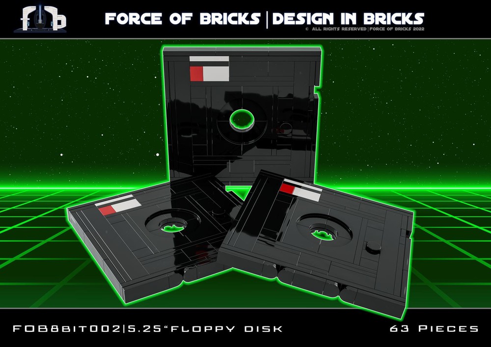 Lego 5.25" Floppy Disk (fob8bit002) | Force of Bricks
