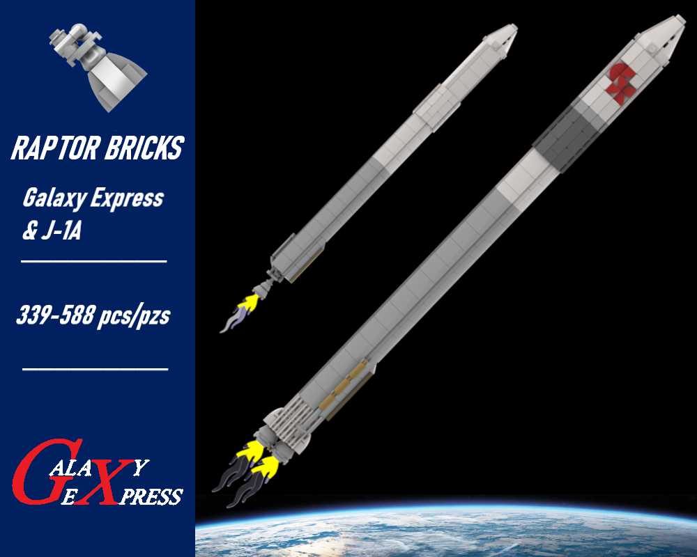 Lego Galaxy Express & J-1A (at 1:110 scale)