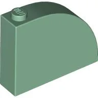 Brick Curved 1 x 4 x 2 2/3 / Sand Green