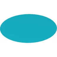 Duplo Carpet 4 x 4 Round with Medium Azure Top, Plush / White