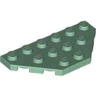 Wedge Plate 3 x 6 Cut Corners / Sand Green