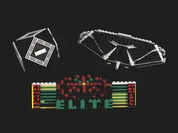 Cobra Mk III and Coriolis Station from Elite