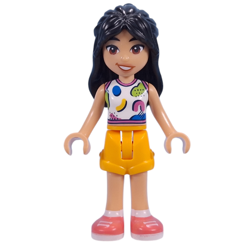Lego Liann - White Top, Bright Light Orange Skirt