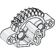 Lego Large Figure Skeletal, Torso, Gear 9 Tooth with 3 Axle Holes and 2 Holes (Matoran) / White