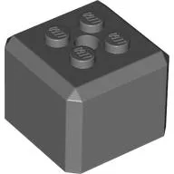 Brick Special Cube with 2 x 2 Studs on Top [Plain] / Dark Bluish Gray