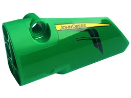 Technic, Panel Fairing # 3 Small Smooth Long, Side A with Black 'JOHN DEERE' on Yellow Stripe and Black Air Vents Pattern (Sticker) - Set 42136