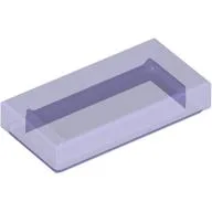 Tile 1 x 2 with Groove / Trans-Purple