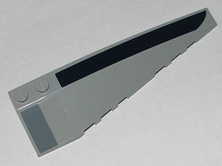 Lego Wedge 10 x 3 Right with Dark Blue and Dark Bluish Gray Boxes Pattern (Stickers) - Set 8036