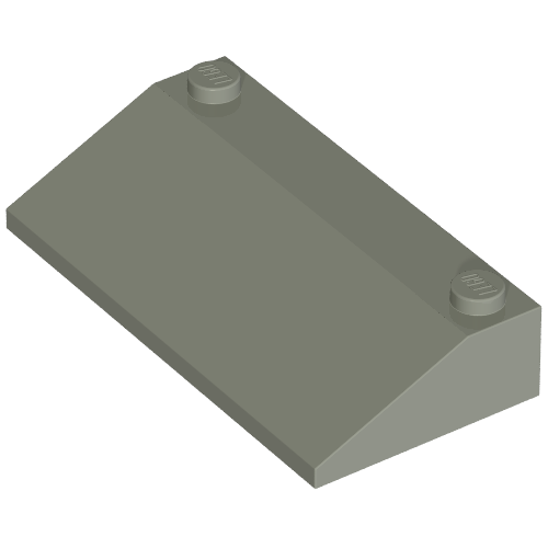 Lego Brick Sloped 33° 3 x 6 / Light Gray